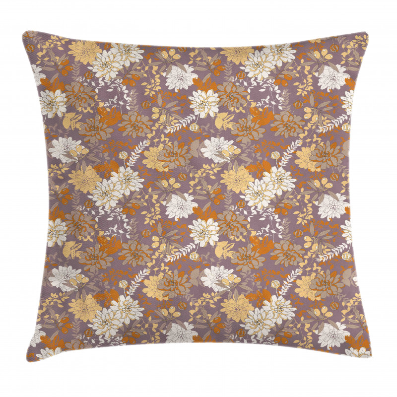 Flowers and Olive Branches Pillow Cover