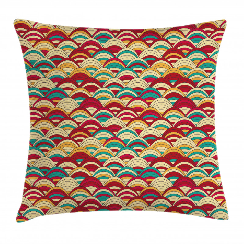 Repeated Striped Squama Art Pillow Cover
