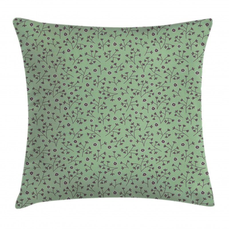 Botanical Elements Flowers Pillow Cover