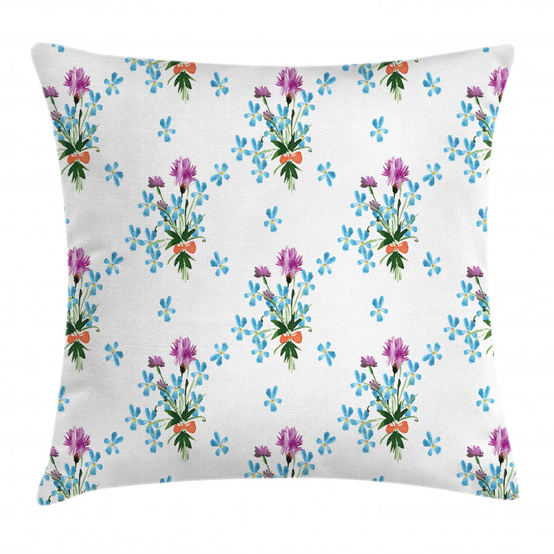 Colorful Spring Time Botany Pillow Cover