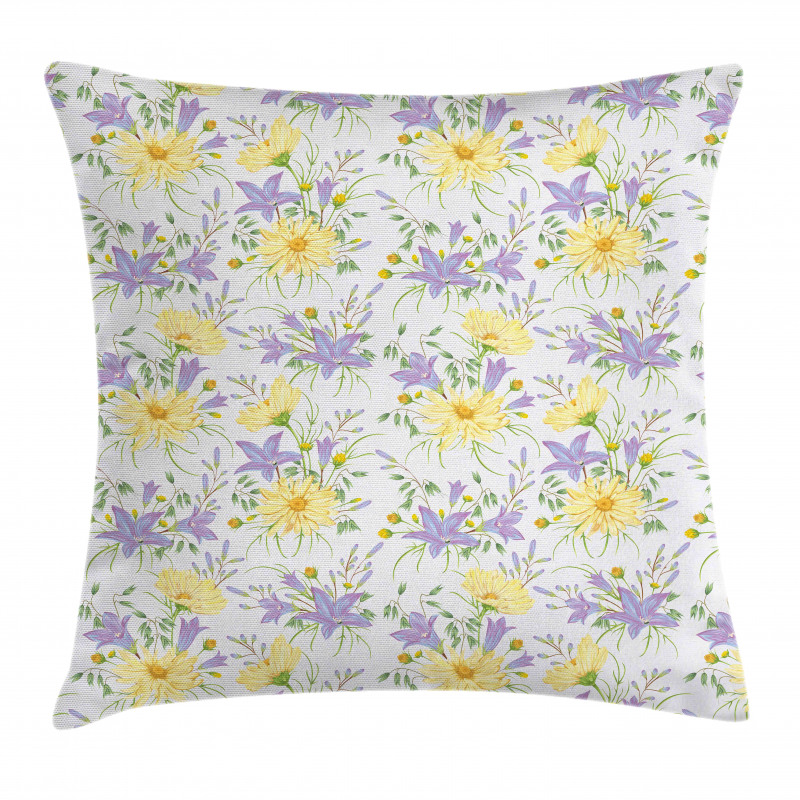 Chamomiles and Bluebells Pillow Cover