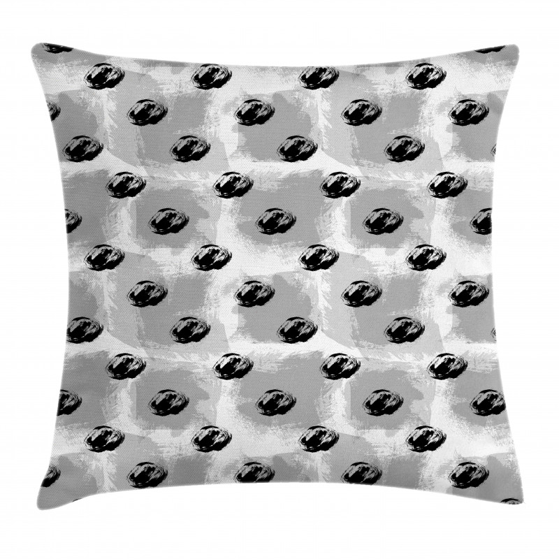 Random Sketchy Brush Blots Pillow Cover