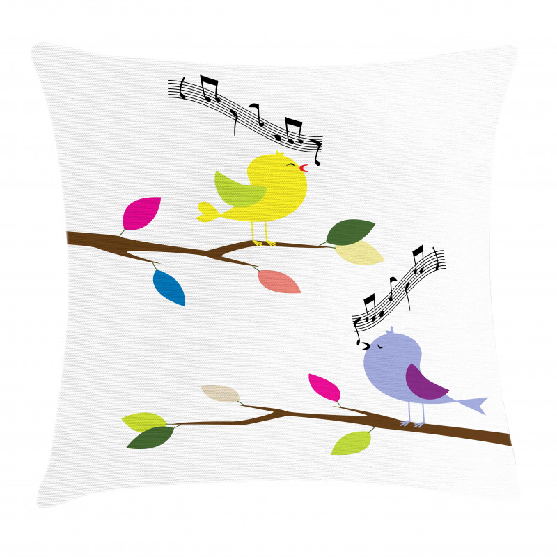 Colorful Mascots Singing Pillow Cover