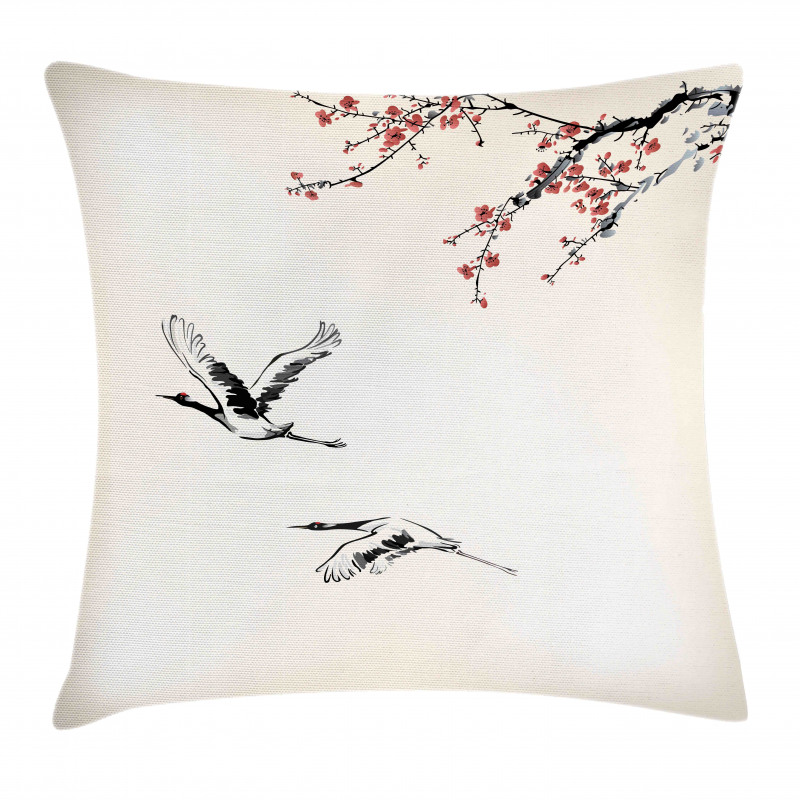 Cherry Trees in Spring Pillow Cover