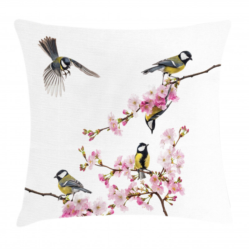 Flowers Hummingbirds Pillow Cover