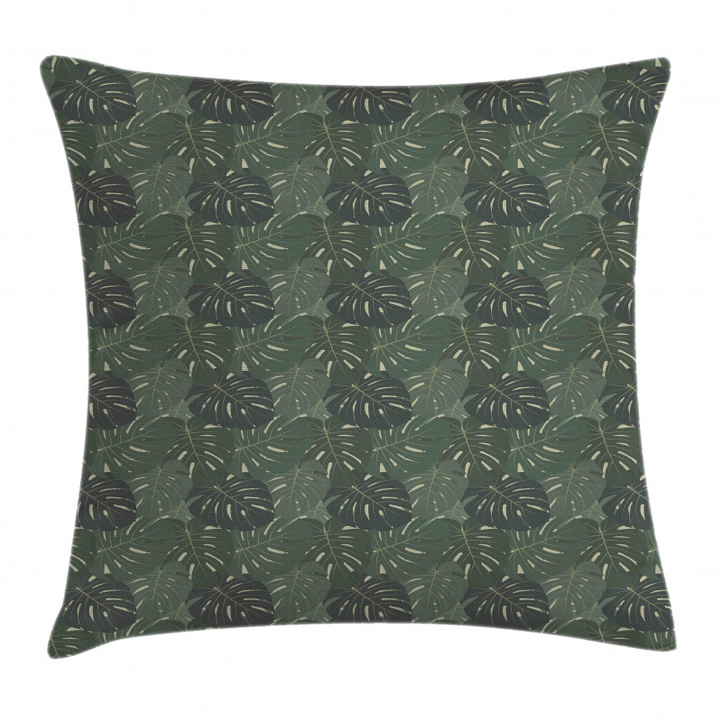 Exotic Art Monstera Leaves Pillow Cover