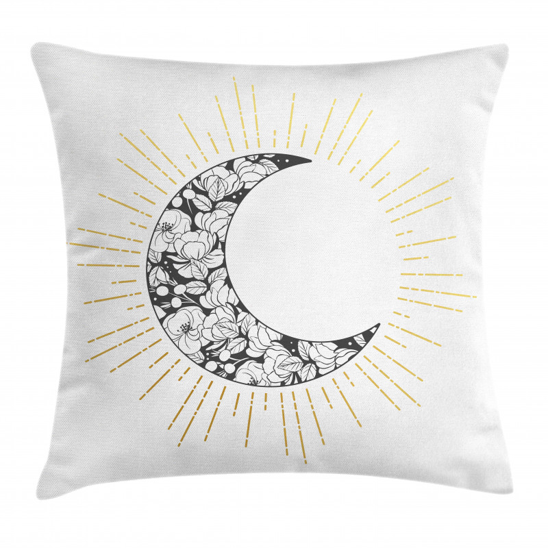 Crescent with Roses Art Pillow Cover