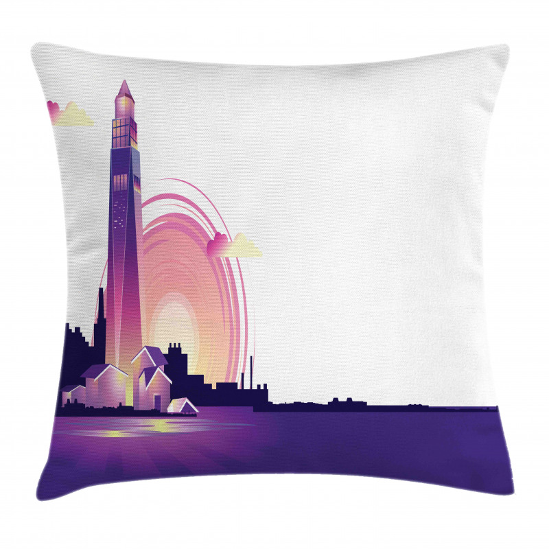 Lighthouse at Sunset Art Pillow Cover