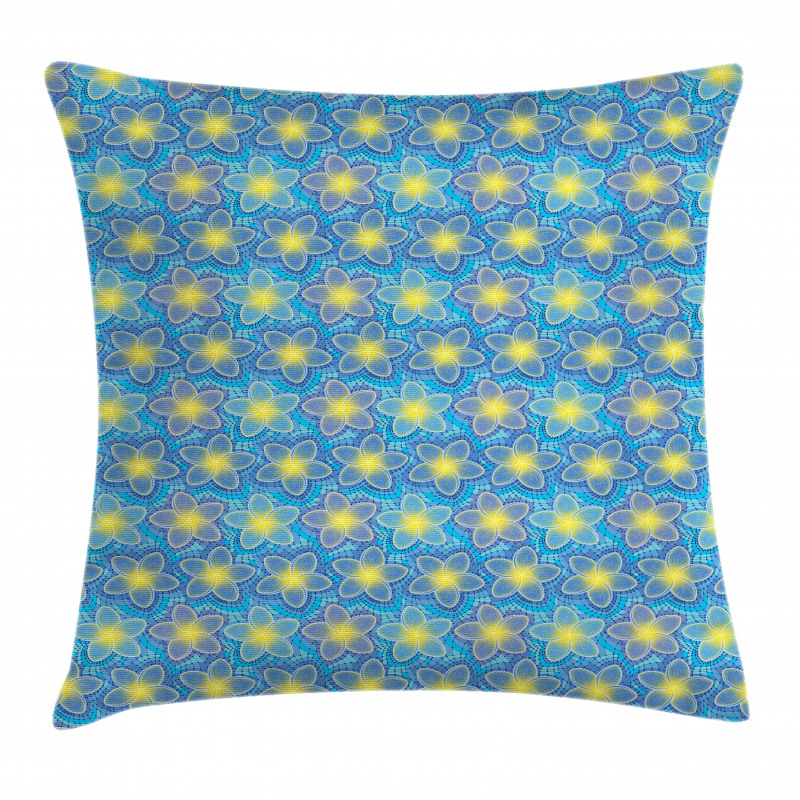 Mosaic Plumeria Petal Pillow Cover