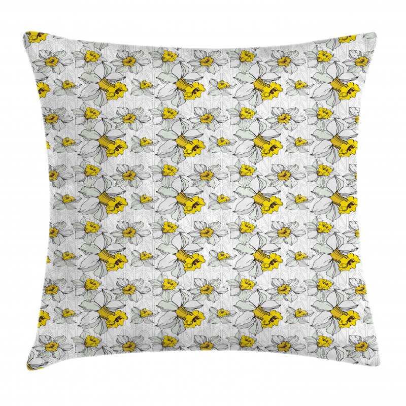 Blooming Narcissus Pillow Cover