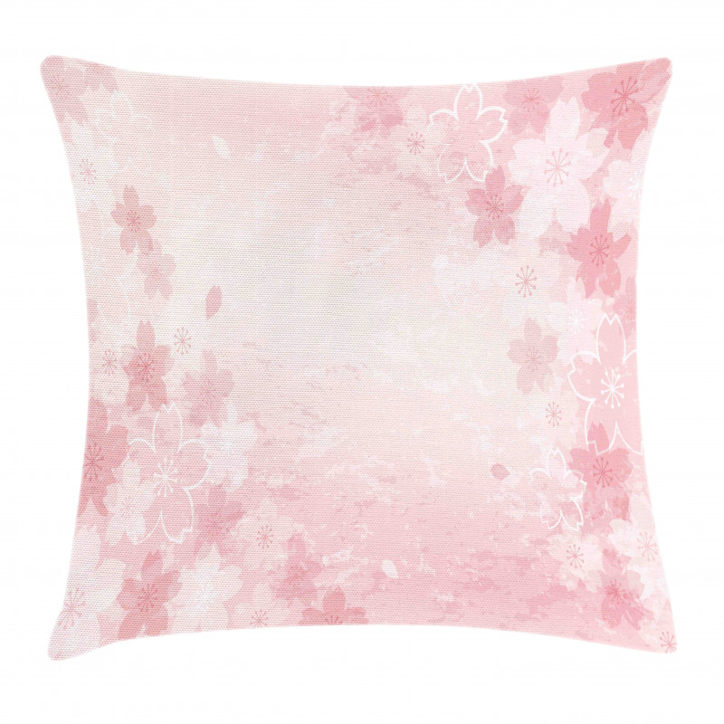 Cherry Blossom Floral Art Pillow Cover