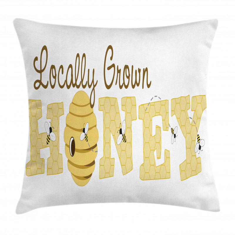 Locally Grown Calligraphy Pillow Cover