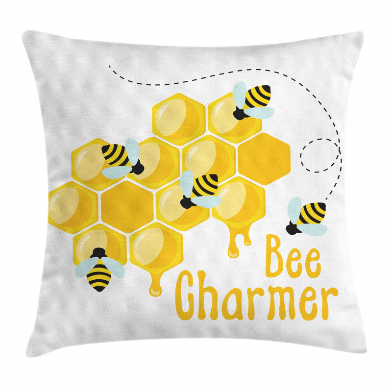 Bee Charmer Lettering Pillow Cover