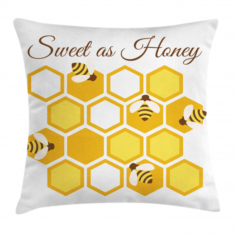 Cursive Wording Beehive Pillow Cover