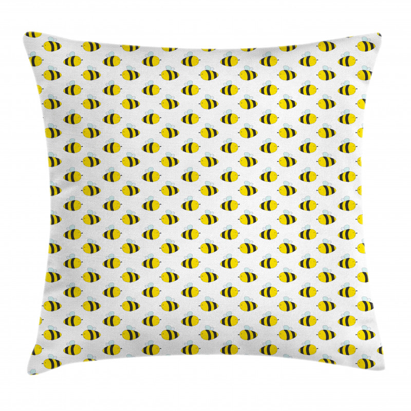 Graphical Flying Insects Pillow Cover