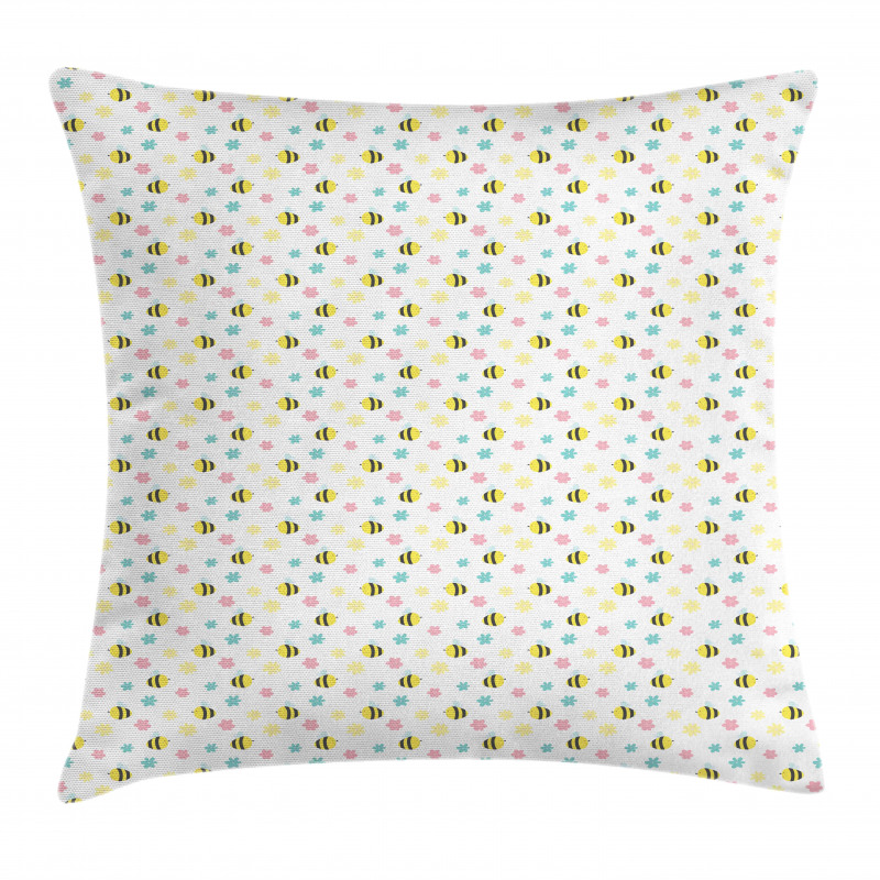 Spring Time Flowers Scene Pillow Cover