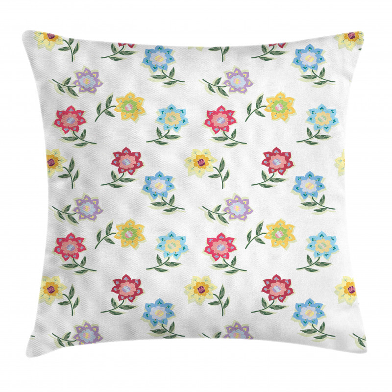 Pointy Petals Leaves Art Pillow Cover
