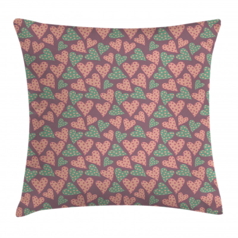 Retro Polka Dots Romance Pillow Cover