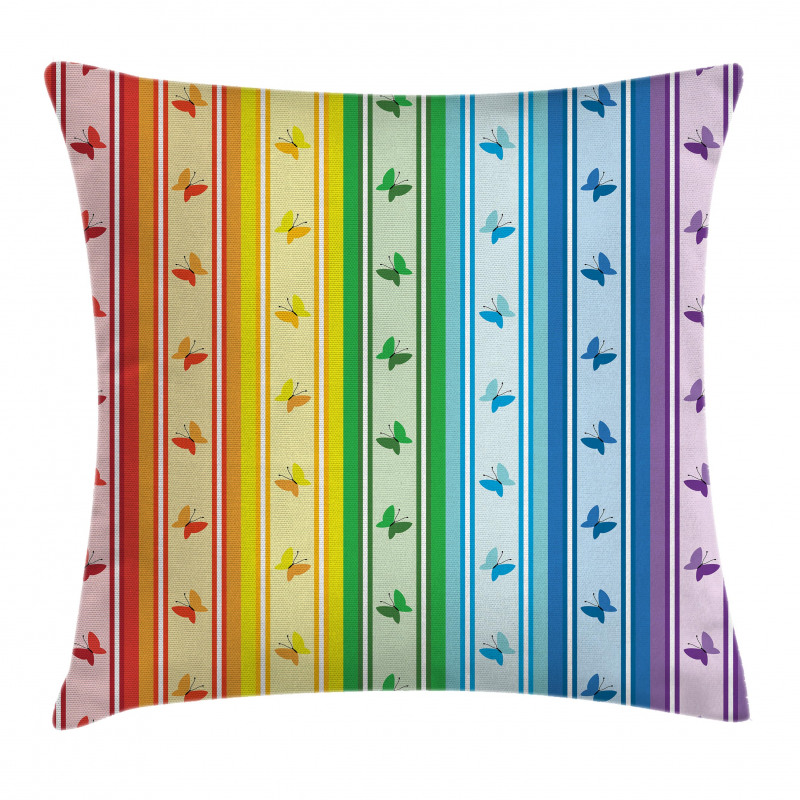 Stripe Rainbow Pattern Pillow Cover