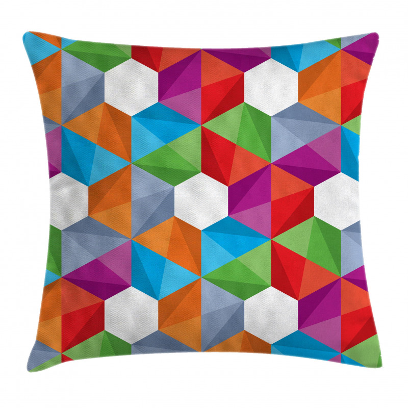 Retro Mosaic Triangle Pillow Cover