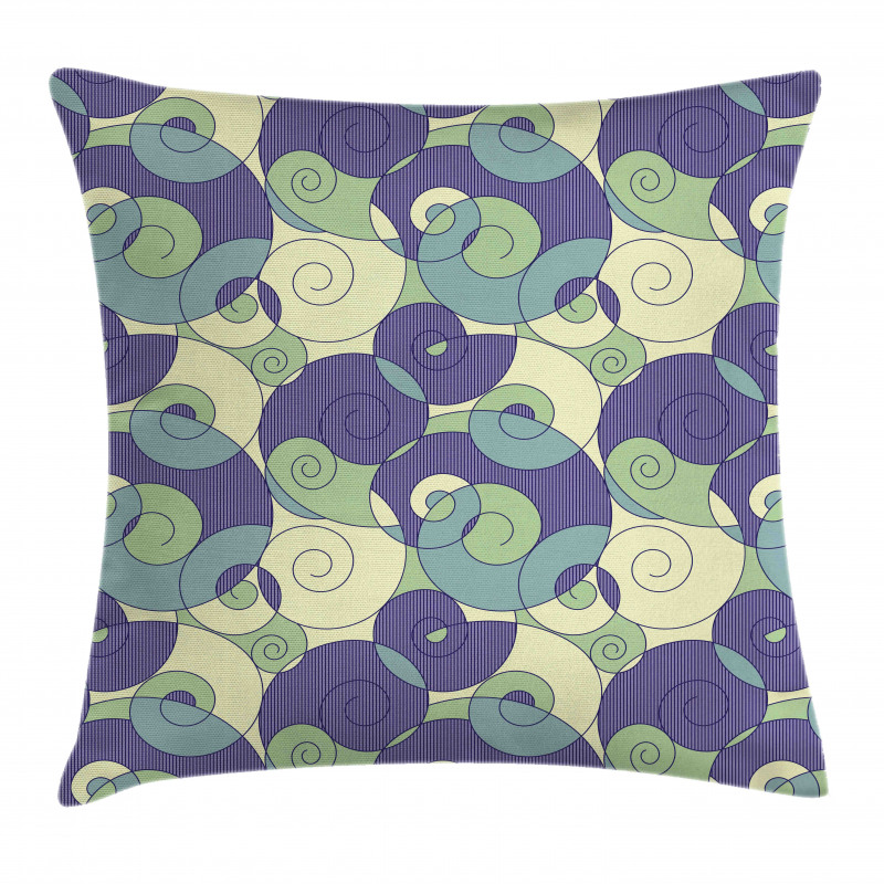 Ancient Geometry Spiral Pillow Cover