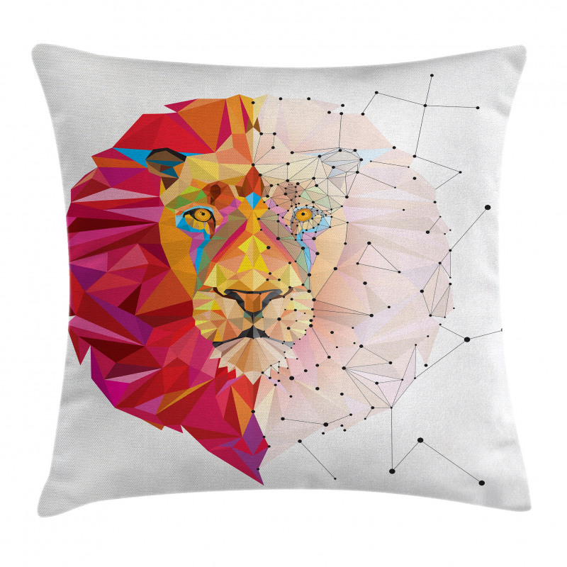 Lion Head Pillow Cover