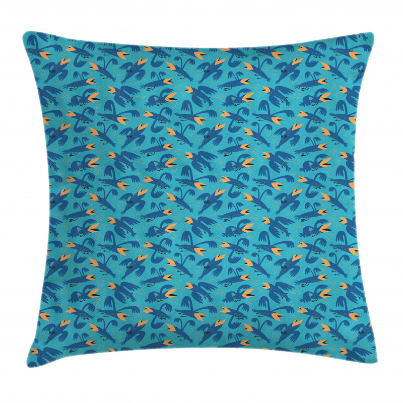 Surreal and Whimsical Birdies Pillow Cover
