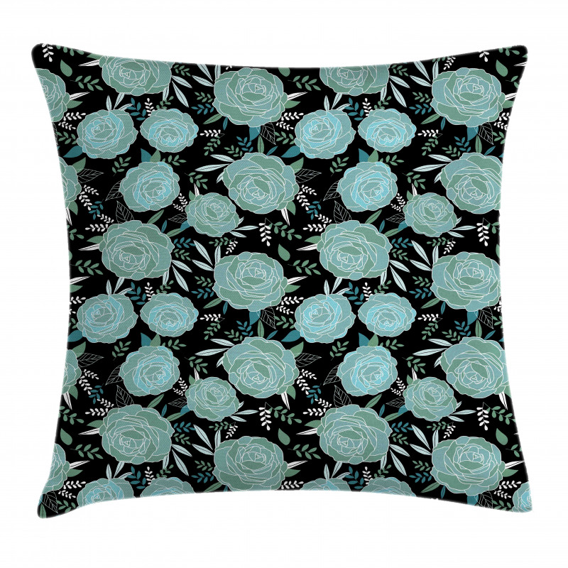 Vintage Style Budding Roses Pillow Cover