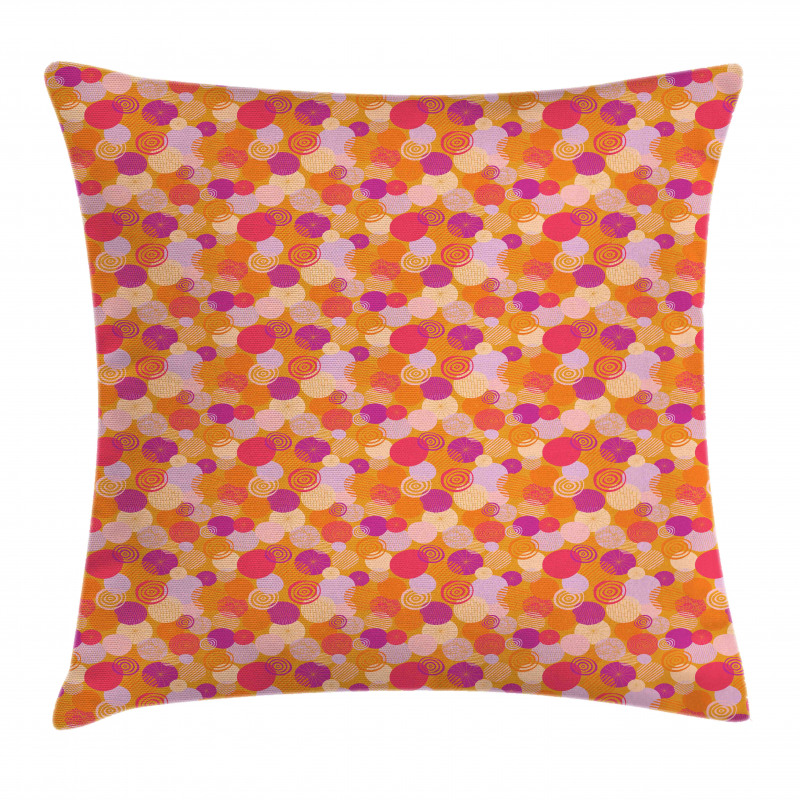 Colorful Circles Oval Art Pillow Cover