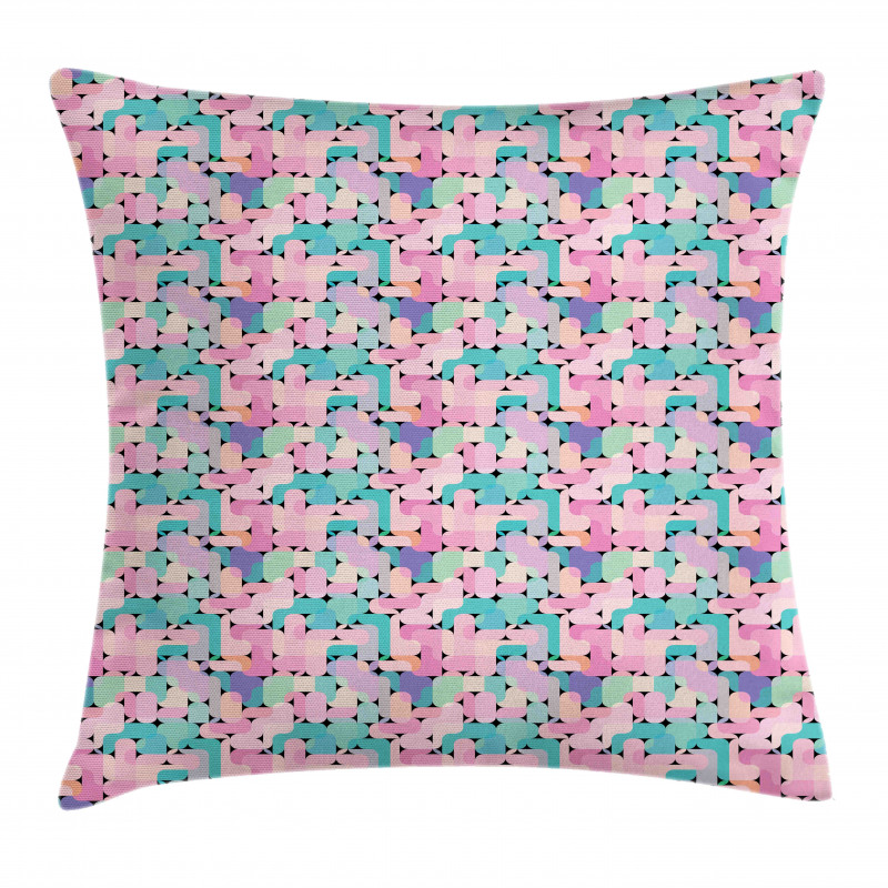 Modern Complex Polygons Pillow Cover