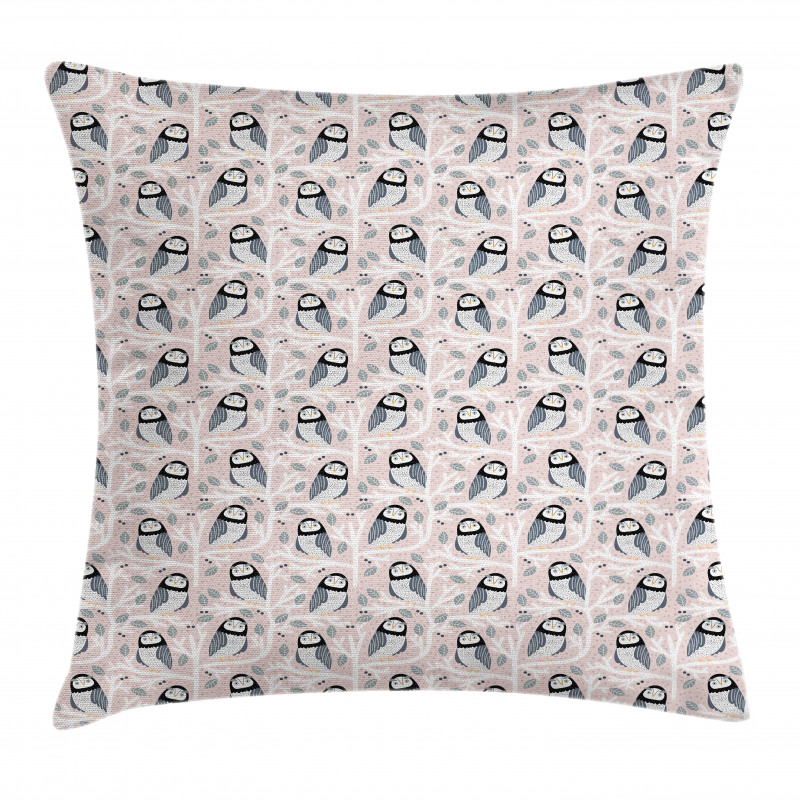 Abstract  Birds on Branches Pillow Cover