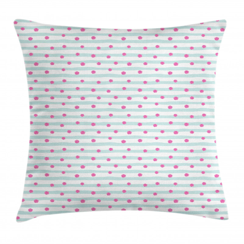 Stripes and Round Blobs Pillow Cover