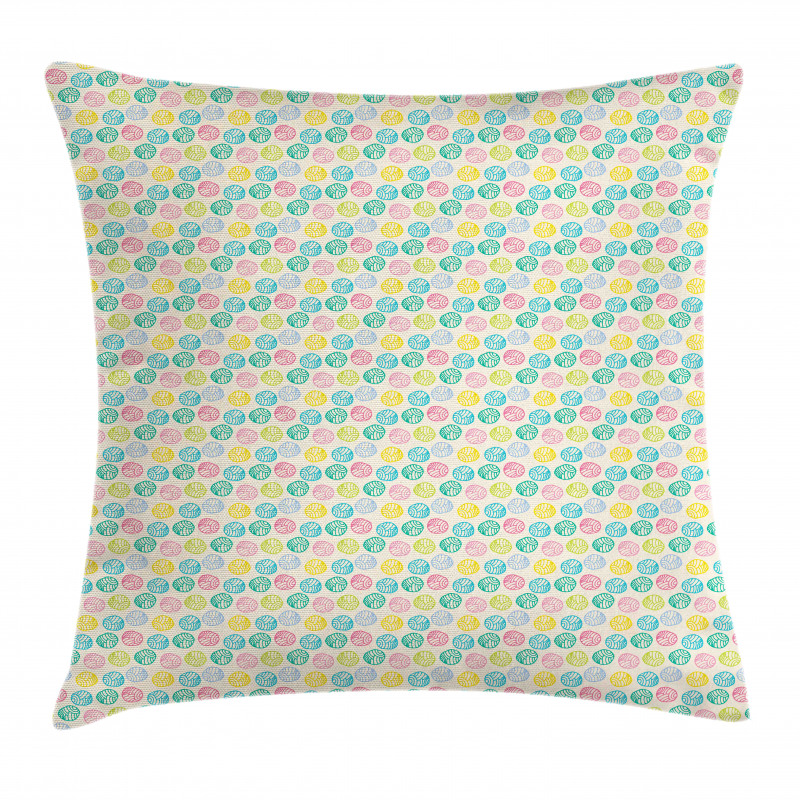 Pastel Nursery Circles Pillow Cover
