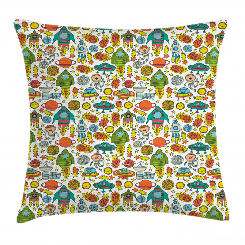 Rockets Astronauts Comets Pillow Cover