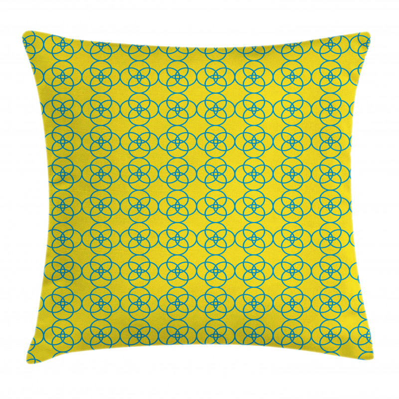 Modern Circles Chains Art Pillow Cover