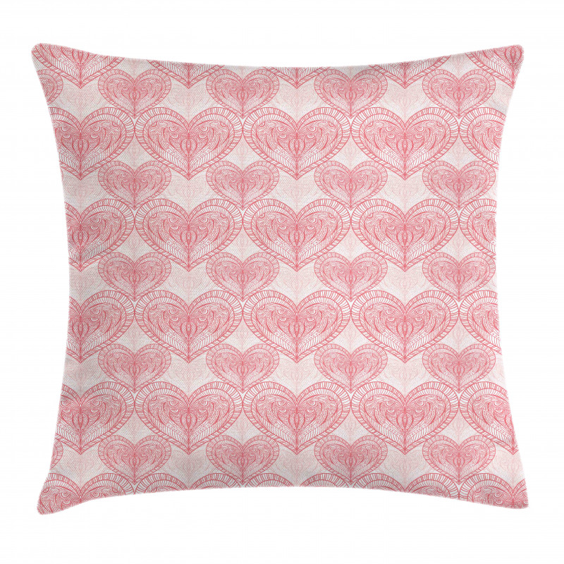 Zentangle Art Love Themed Pillow Cover