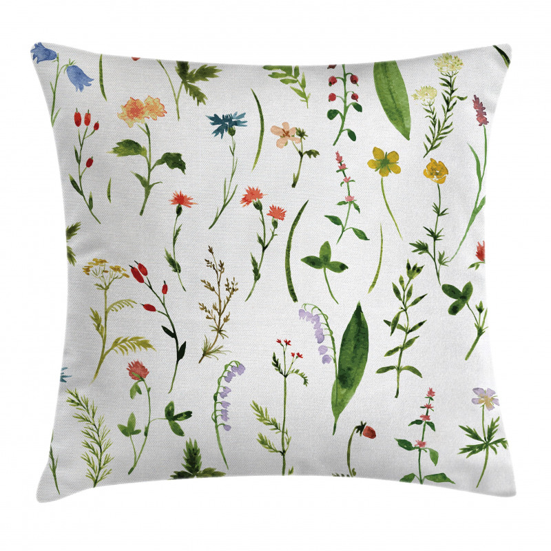 Flowers Weeds Pillow Cover