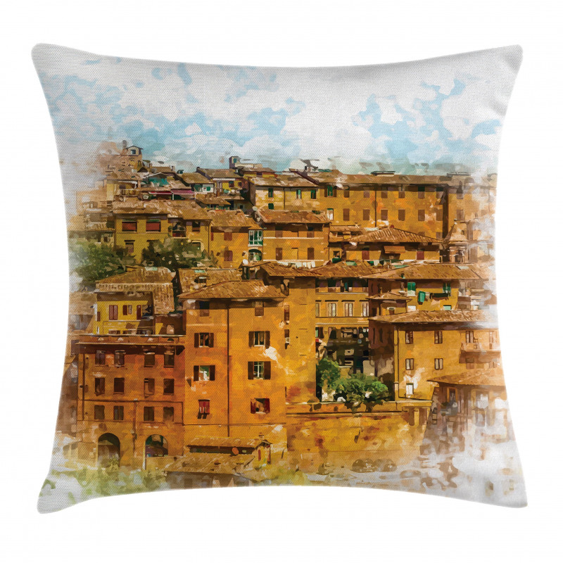 Historic Italian Town Pillow Cover