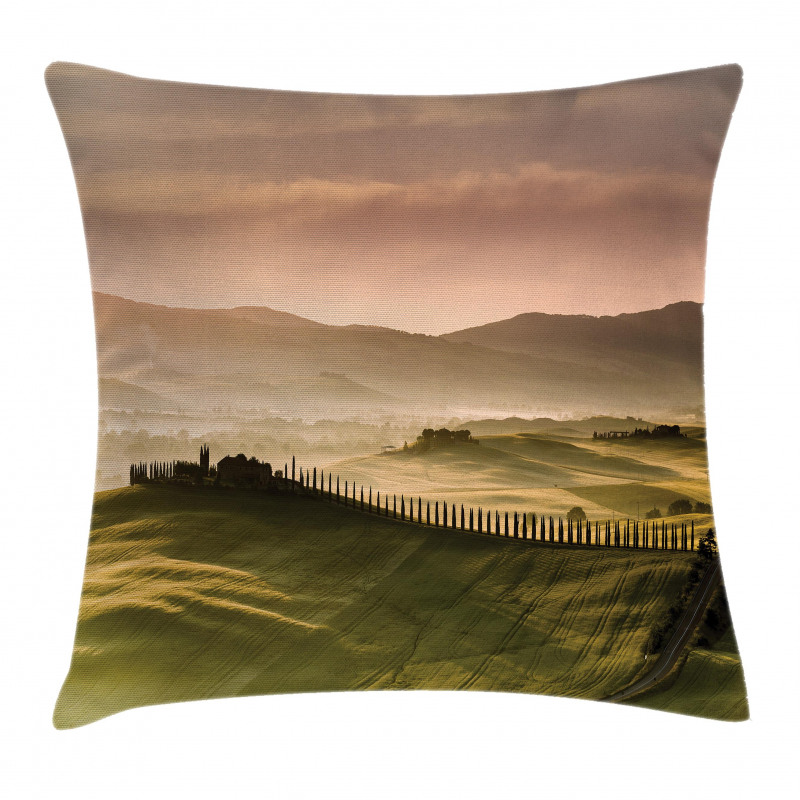 Trees Meadows Countryside Pillow Cover