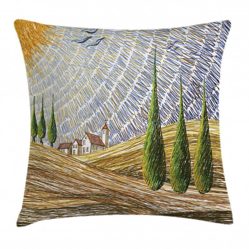 Rural Fields Europe Pillow Cover