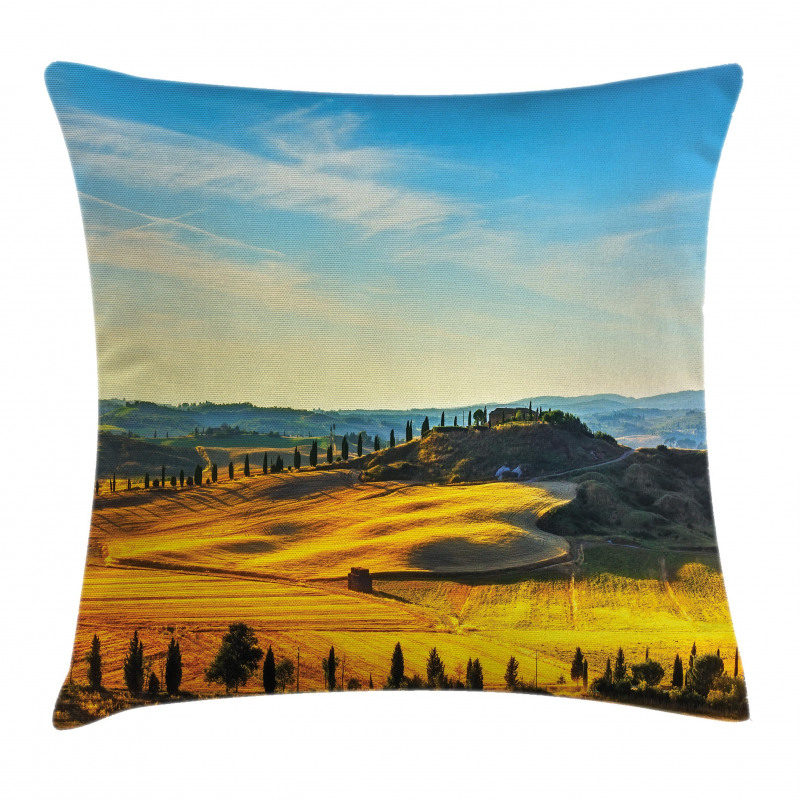 Italy Farmland Rural Pillow Cover