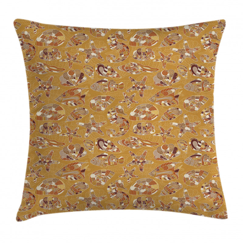 Pattern of Shellfish Pillow Cover