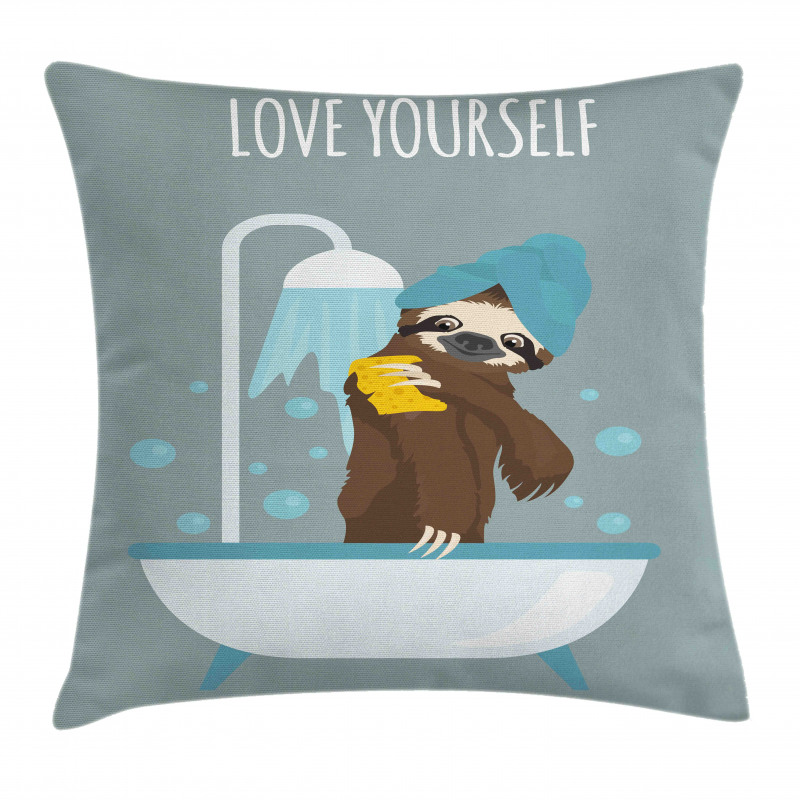 Bathing Lazy Animal Pillow Cover