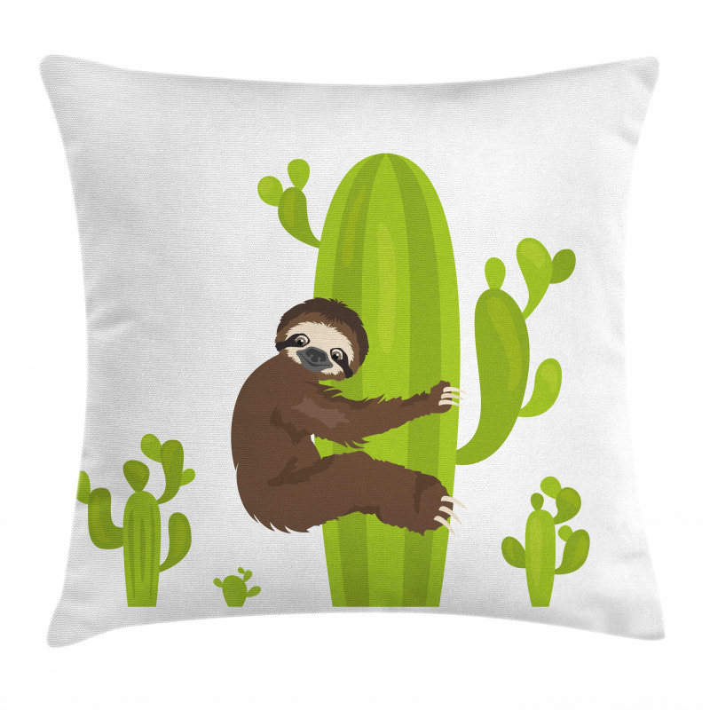 Lazy Hugging Cactus Pillow Cover