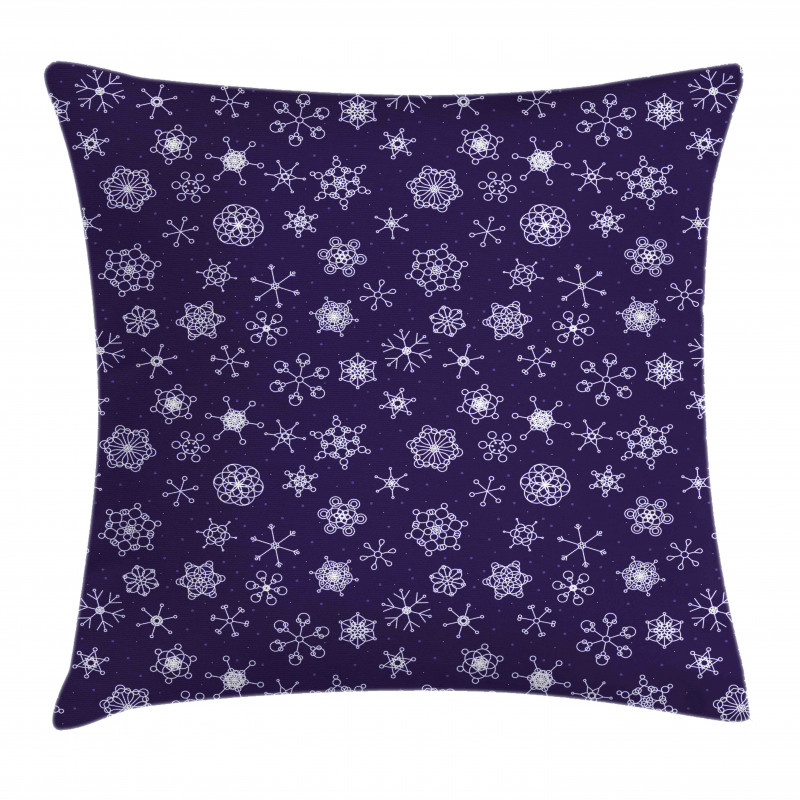 Purple Monochrome Motifs Pillow Cover