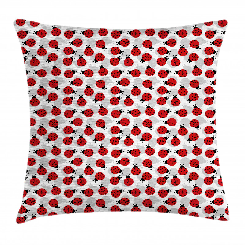 Spring Polka Dotted Insects Pillow Cover