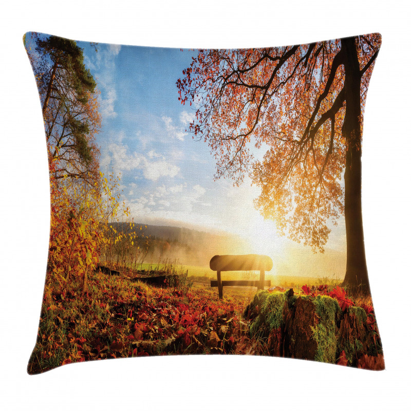 Autumn Forest Bench Pillow Cover