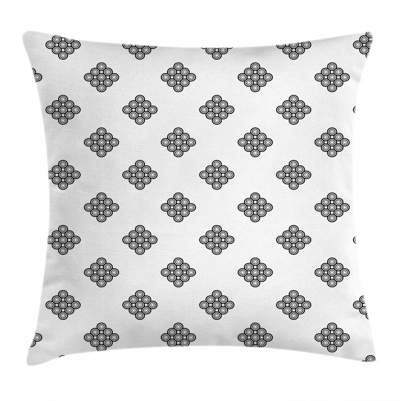 Circles Squares Formation Pillow Cover