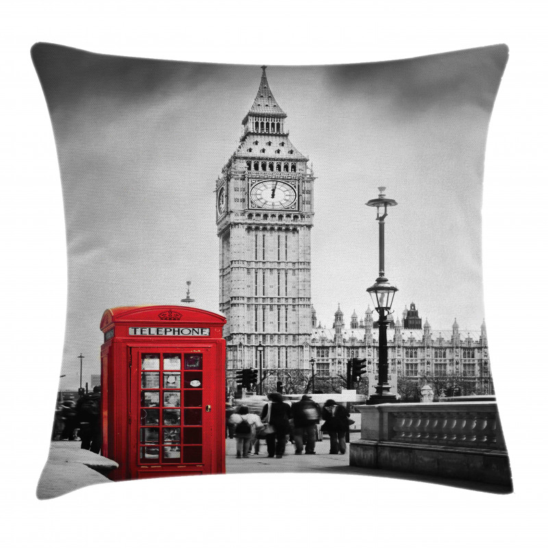 Telephone Booth Big Ben Pillow Cover