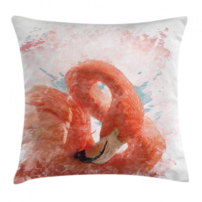 Exotic Bird Watercolor Pillow Cover